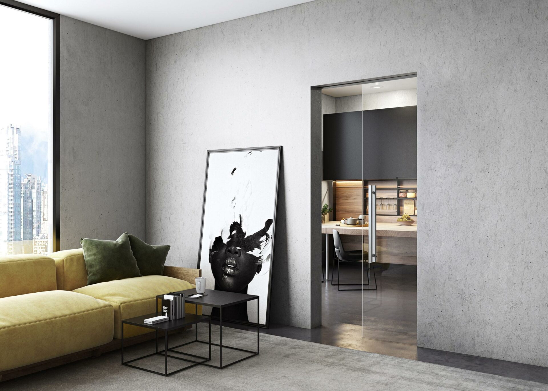 BELPORT Glas Betonwand