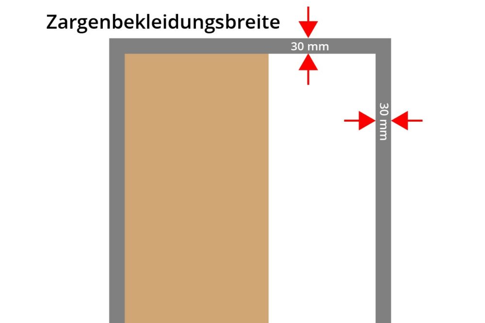 Stahlzarge 30 Holz