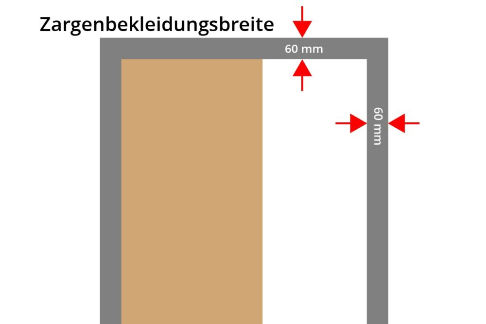 Stahlzarge 60 Holz