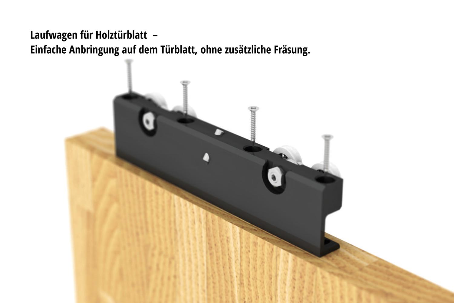 Schiebetür Holz Komplettset I Raumhoch Nach Maß Zur Deckenmontage I  Holzschiebetür Und Schiebetürbeschlag Set I Weiß, Eiche & Andere Farben I  1-Flügelig I Vor Der Wand Laufend Oder In Die Decke Eingelassen